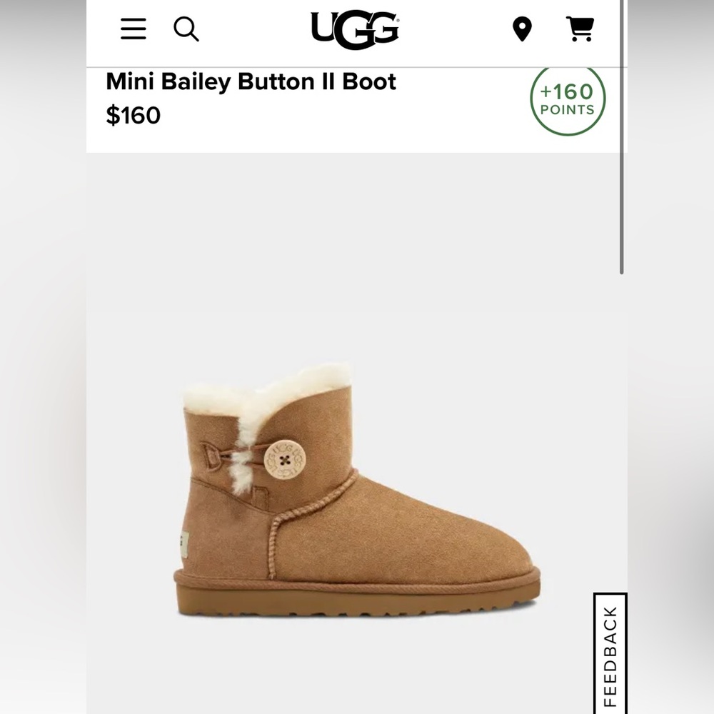 Ugg Mini Bailey Button, Chestnut - image 2
